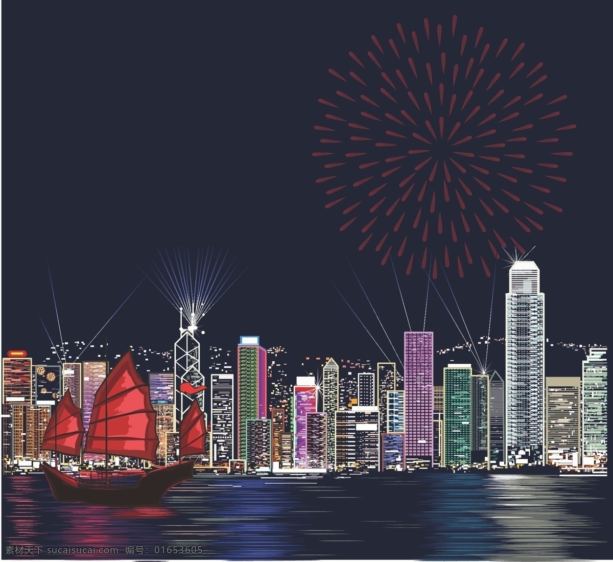 夜香港 香港 香港夜景 维多利亚港 夜景 包装设计