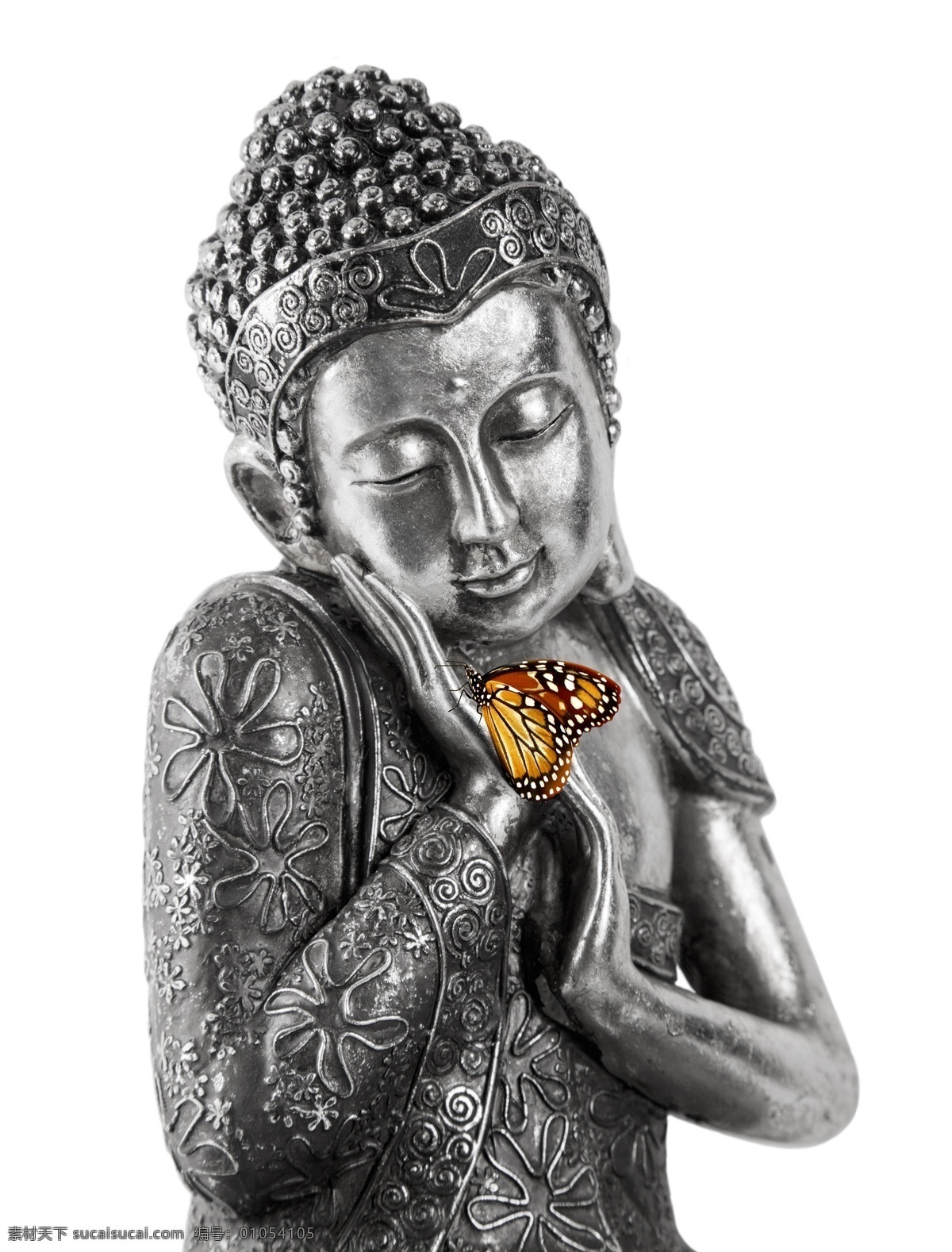 蝴蝶 菩萨 佛像 雕塑 神像 铜像 传统工艺 文化艺术