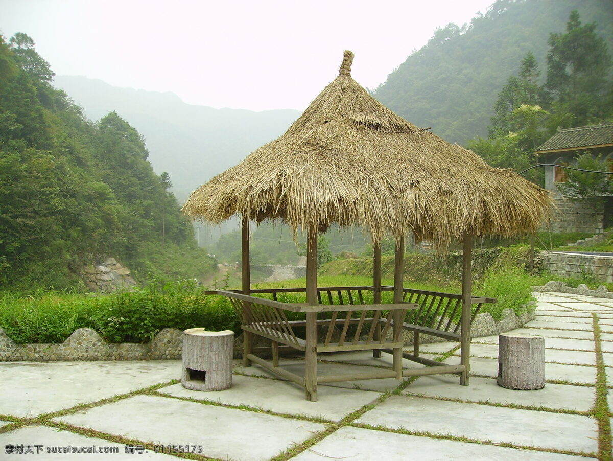 草亭 田园风景 凉亭 农家乐 贵州风情 民族风景 田园风光 自然景观