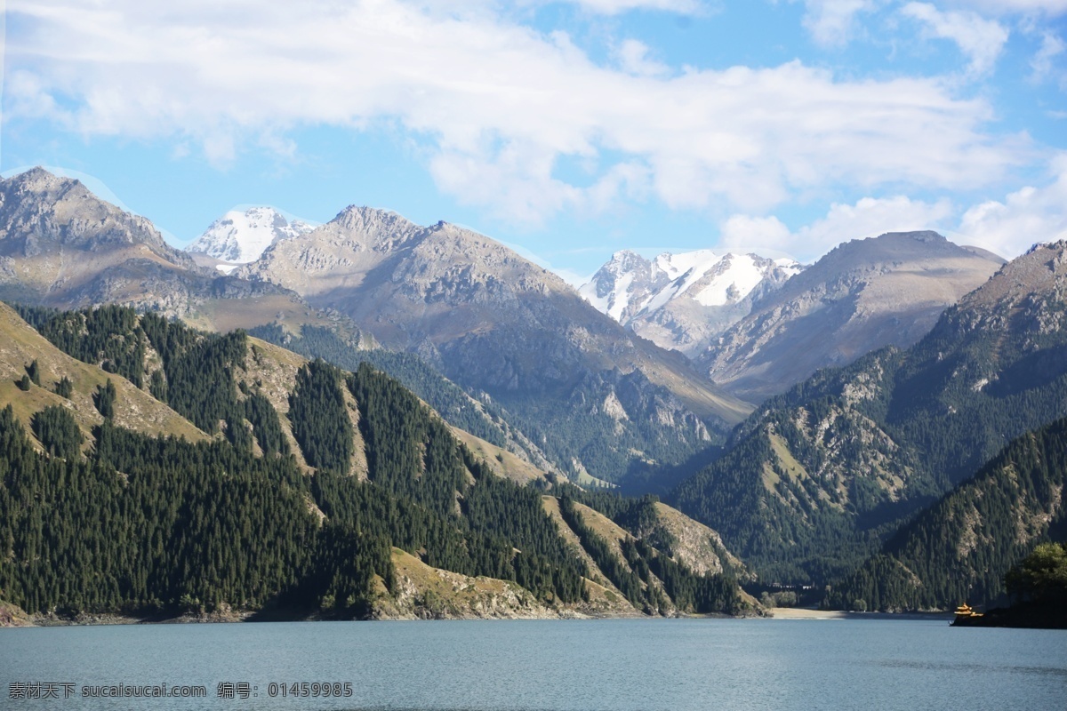 西藏风景 天空 美丽 辽阔 湖泊 高山 蓝天 白云 摄 影 自然景观 山水风景