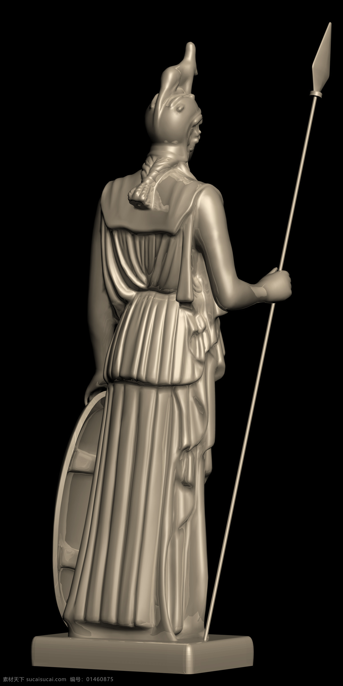 雅典娜 雕像 木雕 黑胡桃木雕 古希腊神话 古希腊神雕像 3d作品 3d设计