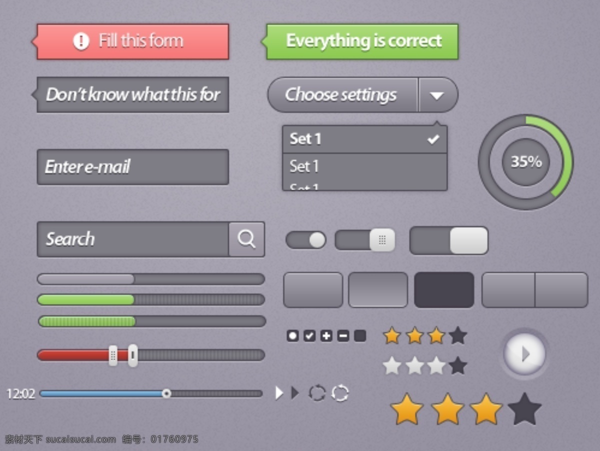 ui 元素 盒 时尚的web web 按钮 高分辨率 接口 开关 免费 清洁 时尚的 现代的 原始的 质量 新鲜的 设计设计新的 hd 用户界面 ui元素 详细的 工具箱 界面设置 试剂盒 滑块 搜索领域 切换 星级评定 矢量图