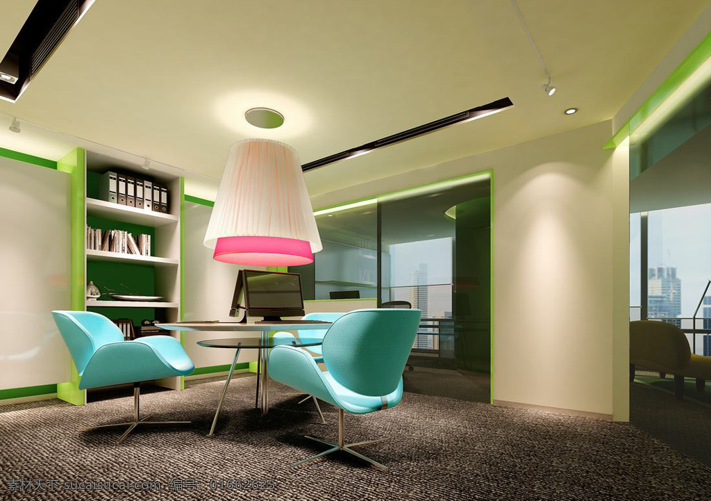 时尚 混 搭 风格 浅色 办公室 效果图 混搭 室内设计 会议室效果图 桌子 椅子 吊灯 地毯 办公空间