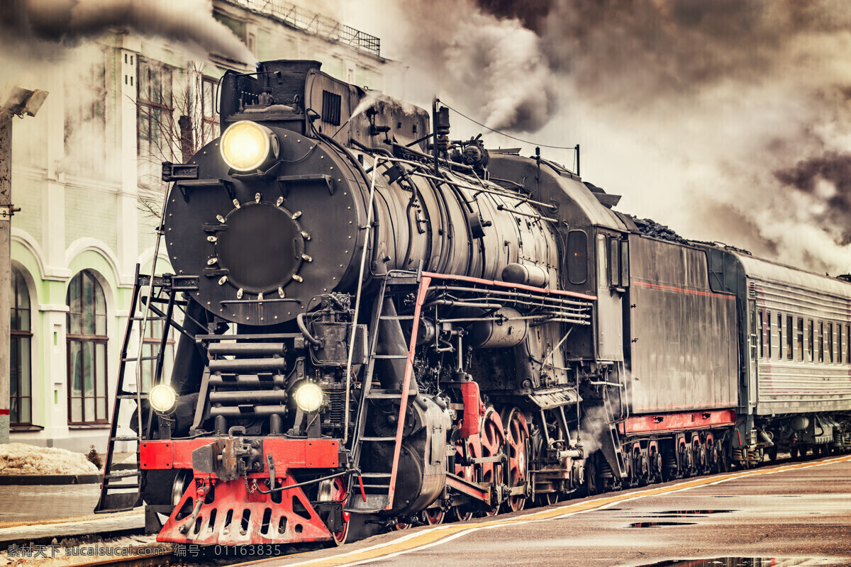 老式火车 蒸汽机车 老式破旧火车 交通运输 蒸汽火车 火车 蓝天 白云 现代科技 交通工具