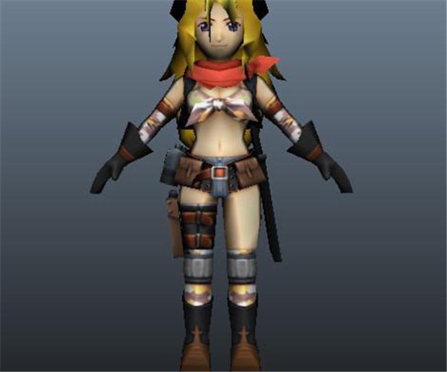 小女孩 战士 游戏 模型 模块 年轻 装饰 角色网游素材 3d模型素材 游戏cg模型
