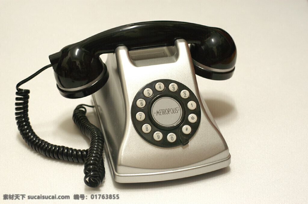 古式固定电话 电话 古典 固定电话 白色