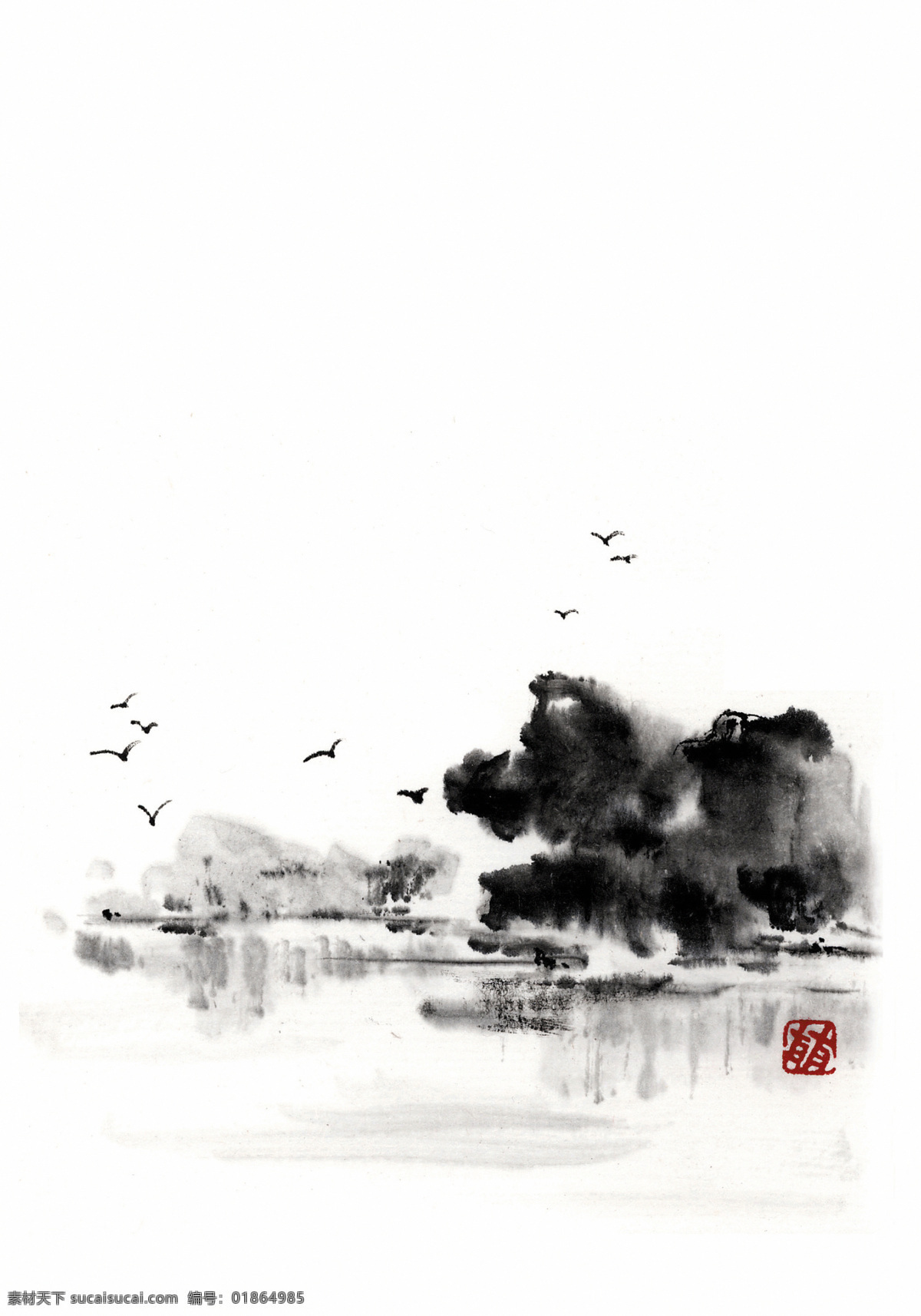 国画 花草 中国风 民族风 水墨画 水墨国画 文化艺术 传统文化