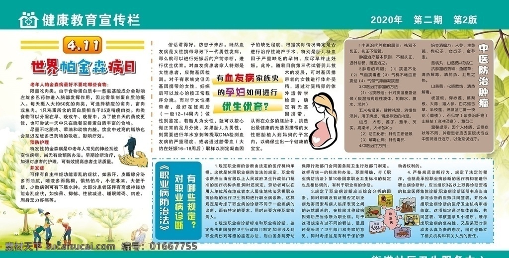 健康教育 宣传栏 世界帕金森病 帕金森病日 血友病优生育 职业病防治 健康教育宣传 生活 卫生 健康 生活百科 医疗保健