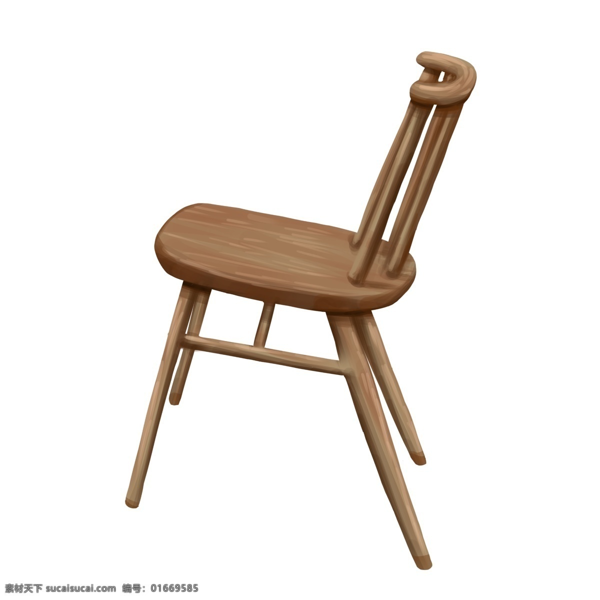 木质 椅子 卡通 家具