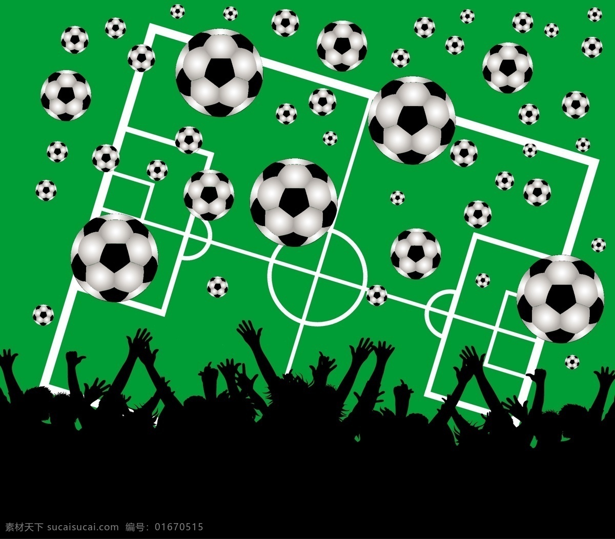 绿色 球场 球迷 剪影 背景 模板下载 人物剪影 世界杯 巴西 足球 体育运动 生活百科 矢量素材