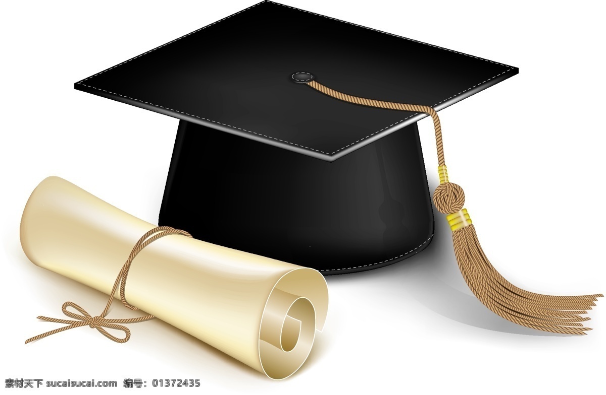 毕业 帽 证书 载体 帽子 书籍 丝带 文凭 学生 学士帽 毕业帽 矢量图 其他矢量图