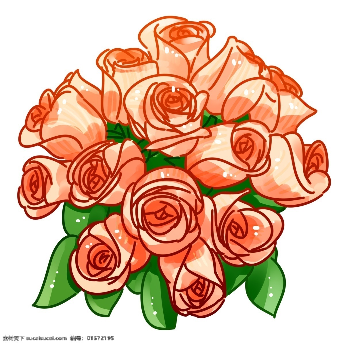 一大 捧 粉 玫瑰花 元素 商用 粉玫瑰 一捧花 一碰玫瑰花