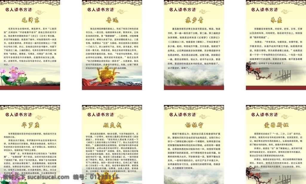 名人读书方法 图书室 校园文化 读书 古典 传统文化 文化艺术