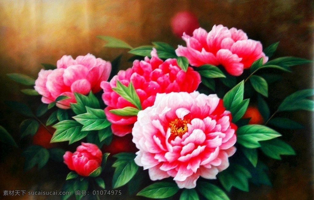 千 娇 万 态 破 朝霞 美术 油画 花卉画 花朵 牡丹花 红牡丹 牡丹画 油画艺术 油画作品38 绘画书法 文化艺术