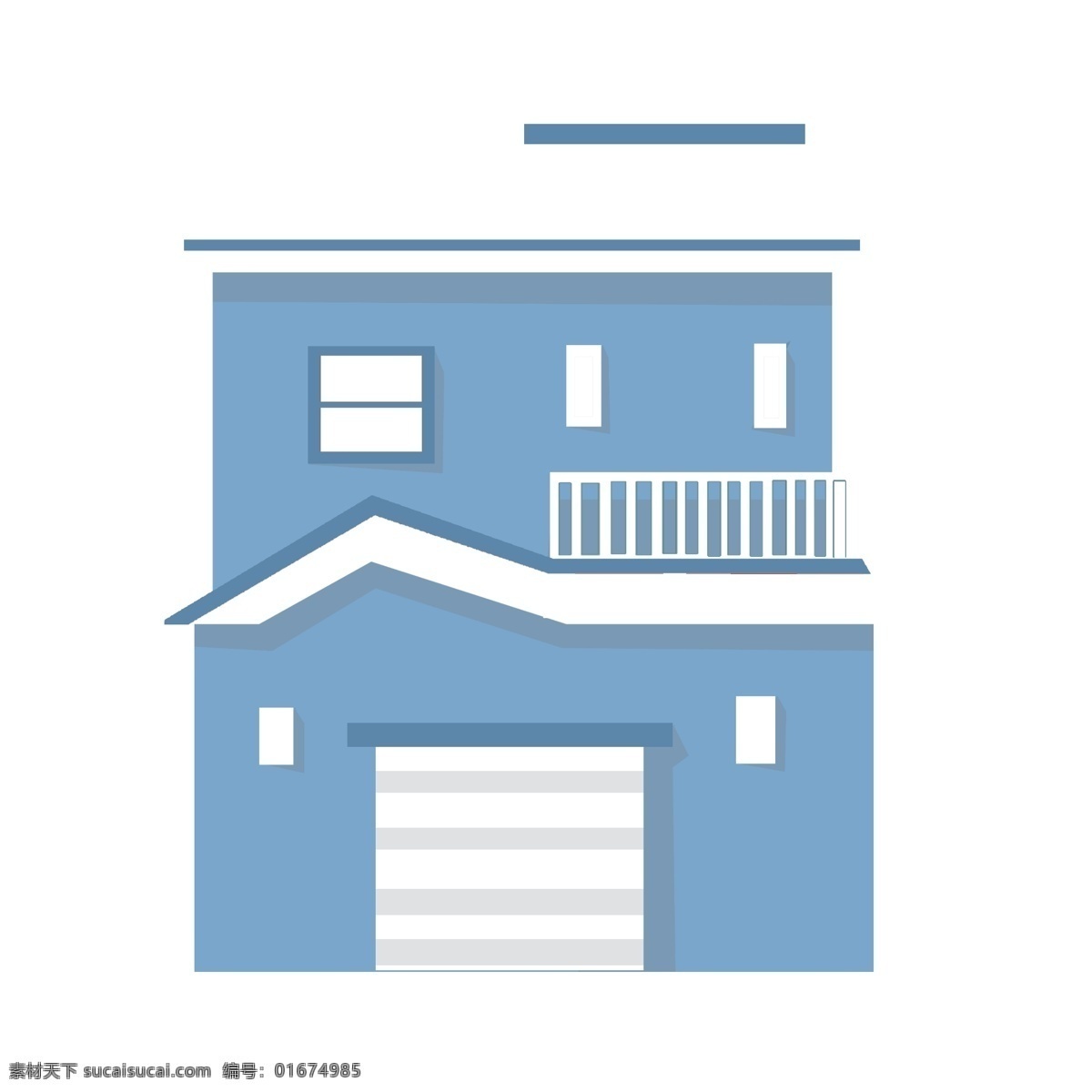 天蓝色 房屋建筑 插画 天蓝色房屋 卡通插画 建筑插画 房子插画 房屋插画 天蓝色建筑
