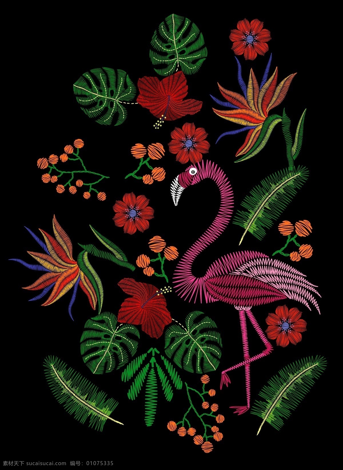 刺绣 植物 树叶 家纺 面料 绣花 电绣 机绣 手绣 手工 热带 花朵 花卉 碎花 ins 服饰 矢量 t恤 印花 印刷 手机壳 墙纸 平面 家居 居家 儿童 最新 广告 海报 图案 动物 插画 彩虹 装饰 卡通 服装 纺织 彩色 图形 线绣 火烈鸟 鲜花 芭蕉树 底纹边框 条纹线条