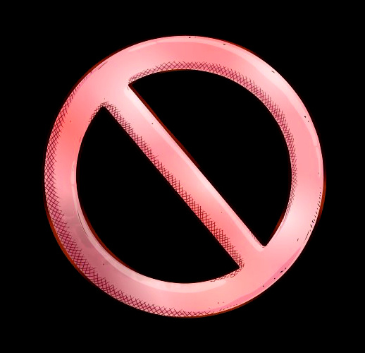粉色 禁止 符号 模板 视频