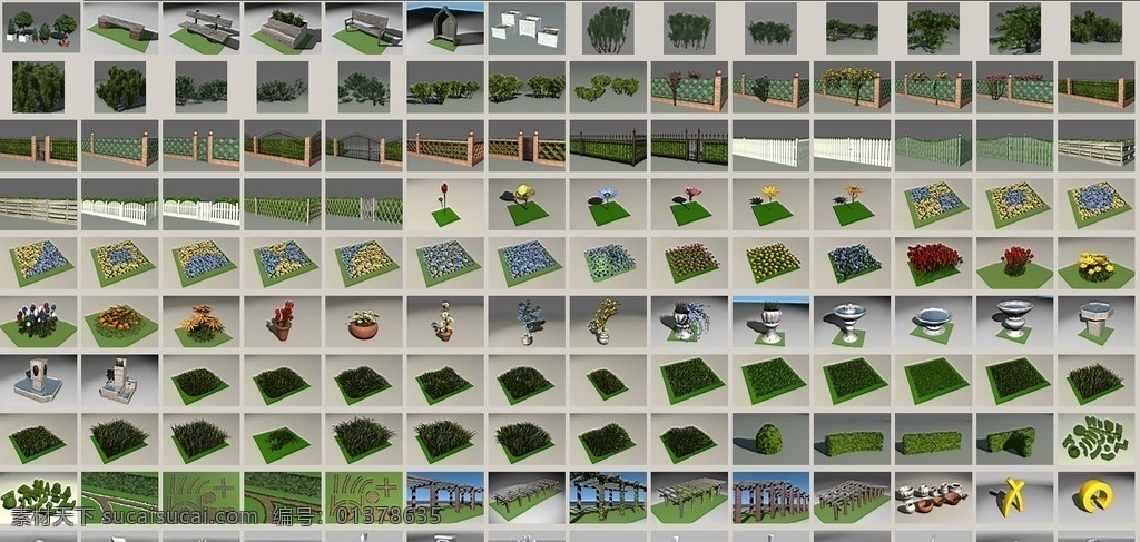 3d 园林设计 模型 3d园林设计 园林模型 花草树木 凳子 篱笆围墙 盆景 凉亭 雕塑 鲜花 草地 灌木 喷水池 三维模型 3d模型 模型素材 max模型 3d作品 3d设计 模型设计 模型资料 杂 其他模型 max