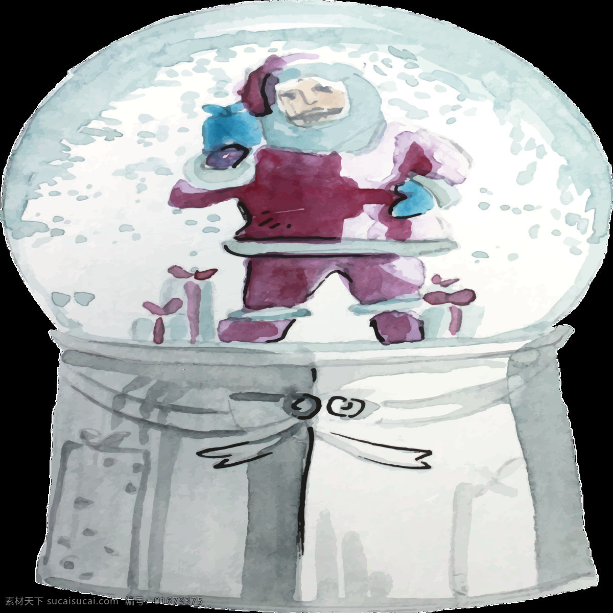 手绘 圣诞节 玻璃球 透明 卡通 礼物 免扣素材 圣诞老人 透明素材 雪花 银色 装饰图片
