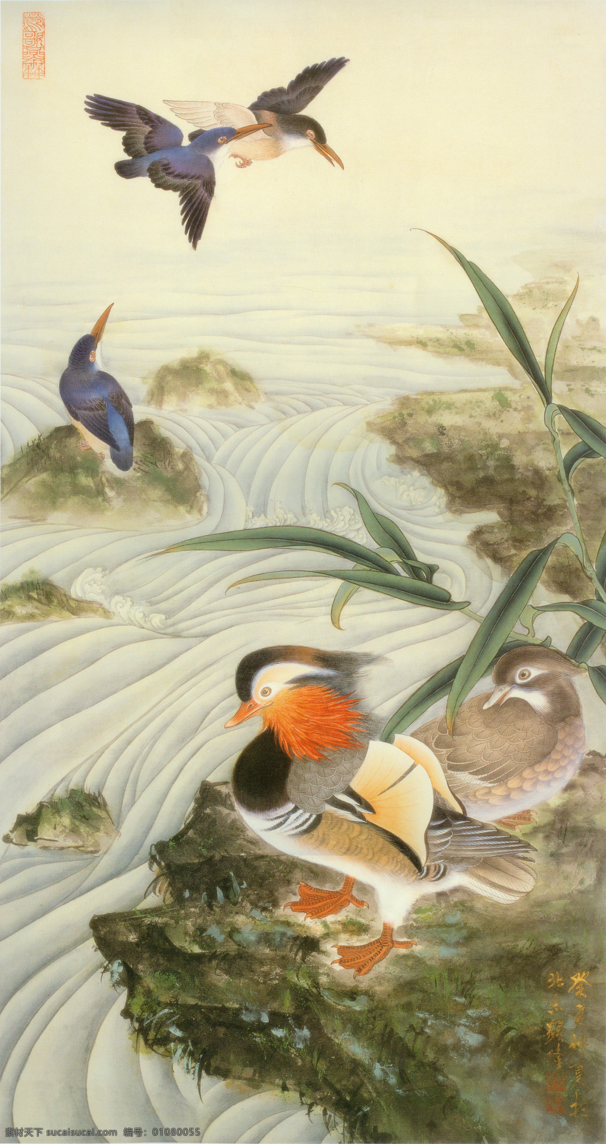 高清 中式 工笔 花鸟 国画 绘画 精品国画 文化艺术 绘画书法