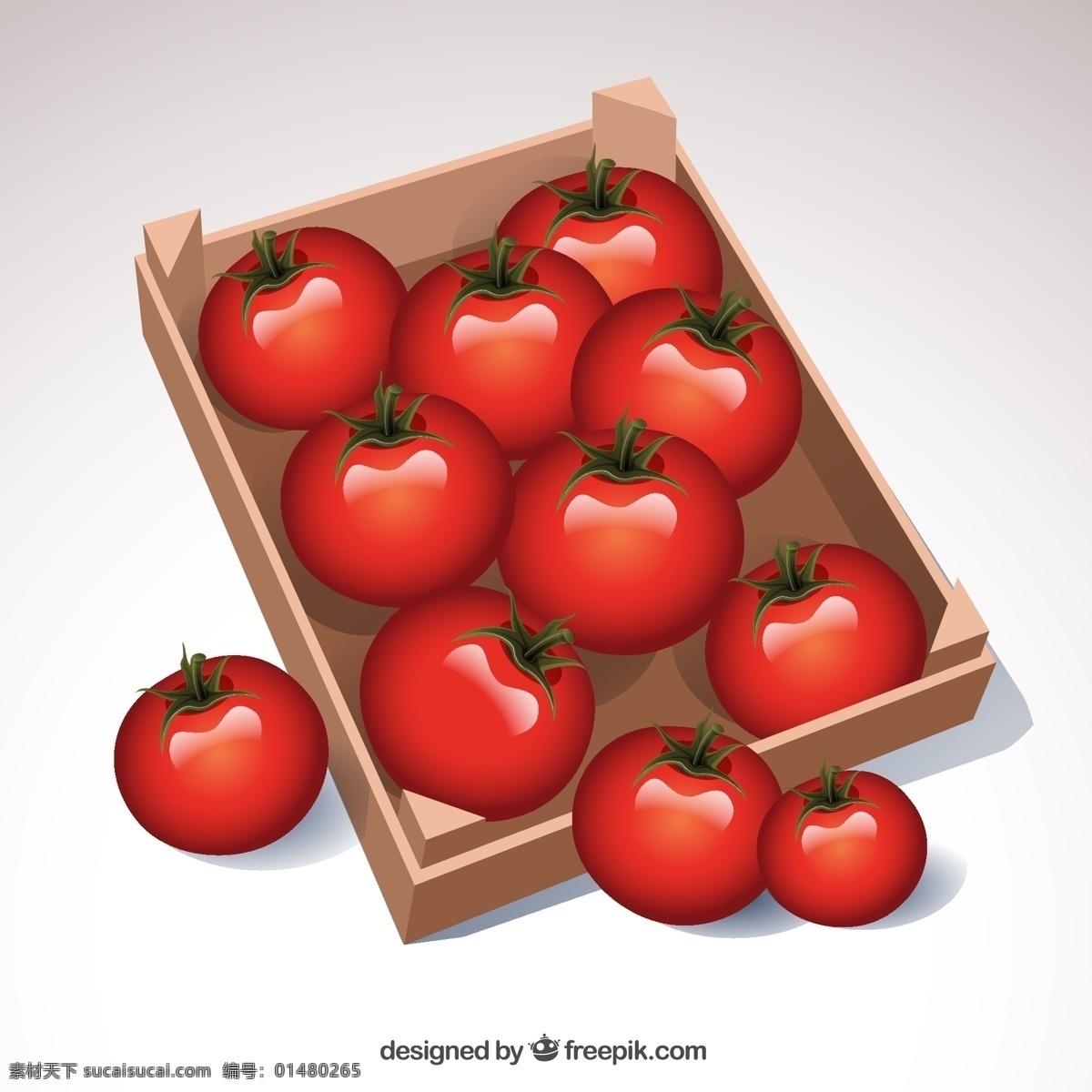 盒 逼真 西红柿 餐饮美食图片 蔬菜 水果 盒子 木盒 白色