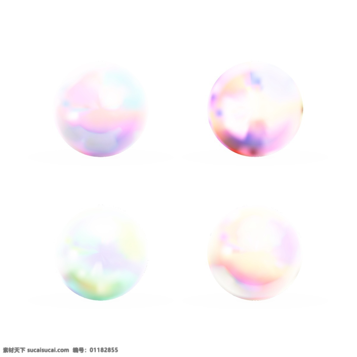 彩色玻璃珠 彩色 渐变 玻璃珠 球体 圆形 梦幻 矢量图 可爱的