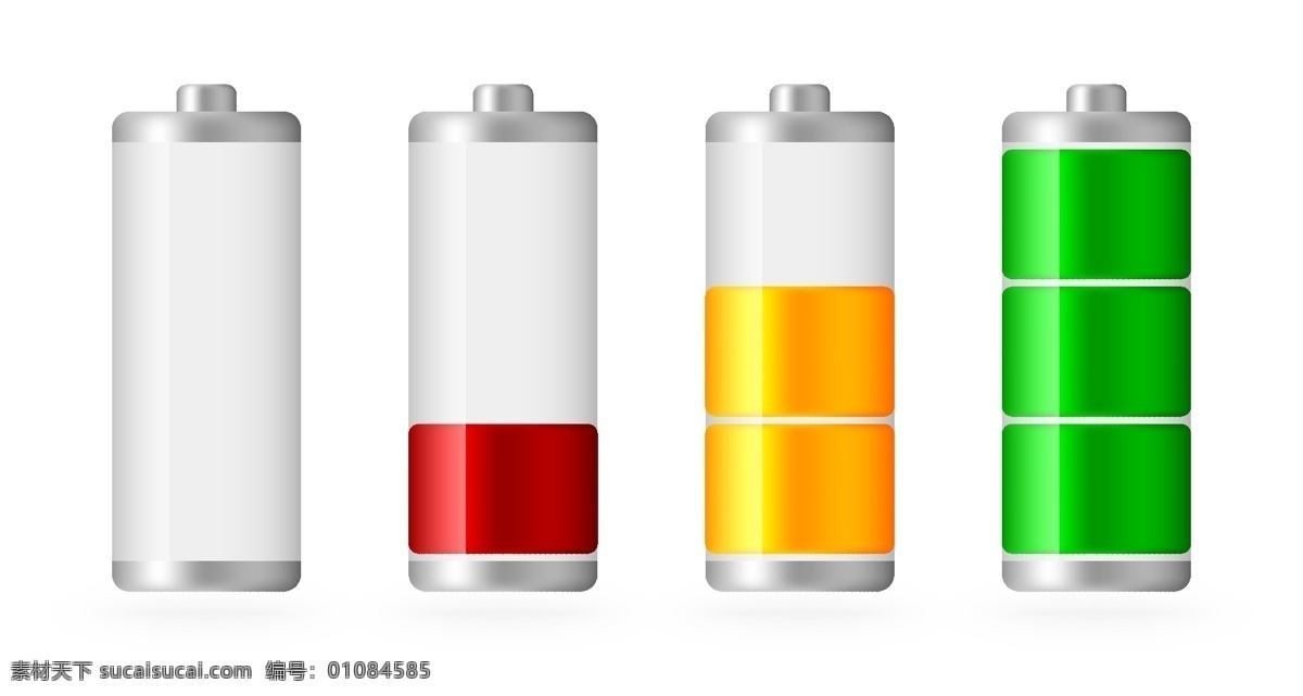 彩色 立体 电池 图标 矢量 蓄电池 干电池 充电 电源 电量 电力 能源 动力 符号 标志 图形 充电指示 插图 icons 彩色电池 电池设计 文化艺术 绘画书法