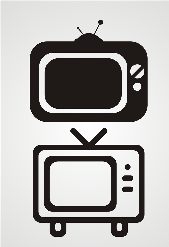 电视机图片 老式电视机 电视机 娱乐 家用电器 矢量图 格式 矢量 卡通设计