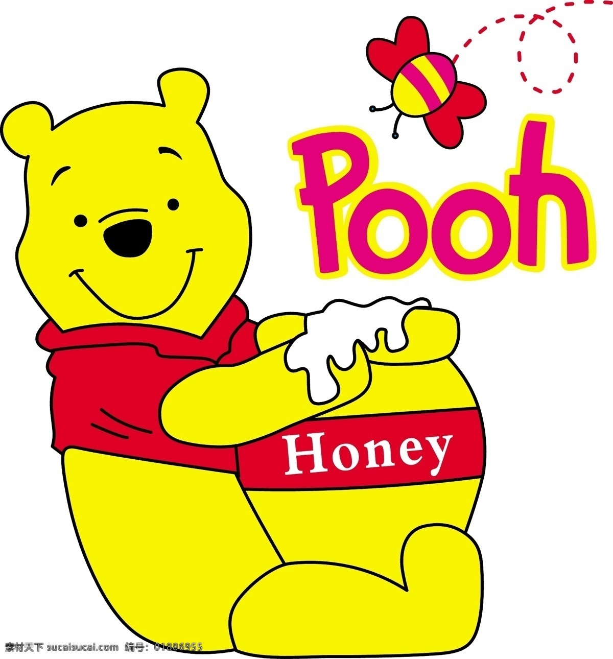 小熊 honey pooh 矢量图 明星偶像 矢量人物 矢量