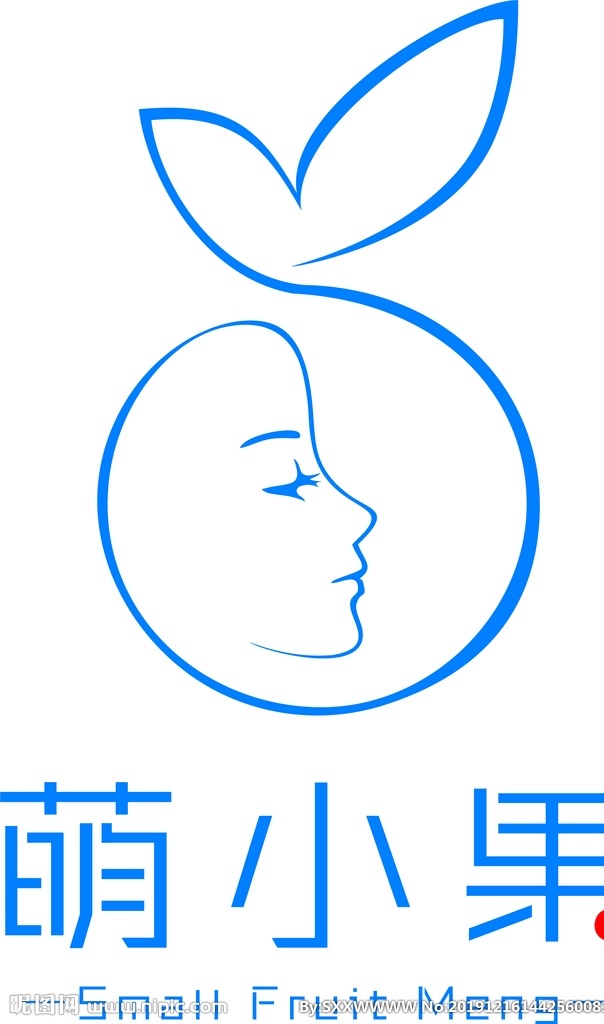 萌 小 果 logo 果汁 水果捞 logo设计 人像logo 水果 橘子 苹果 性冷淡 简单 简洁logo 标志图标 企业 标志