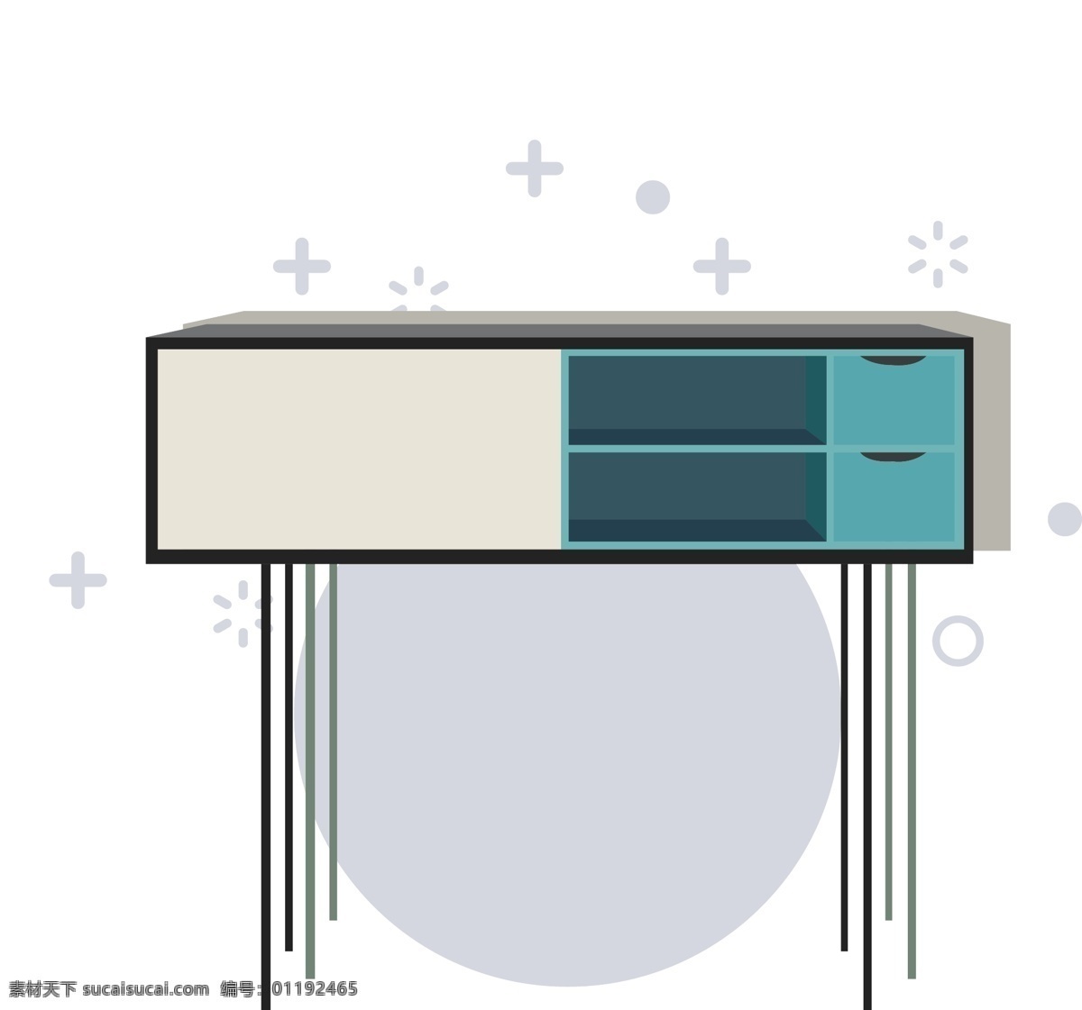 简约 卡通 家居 家具 图形 元素 桌子 家居用品 柜子 收纳 生活用品 现代