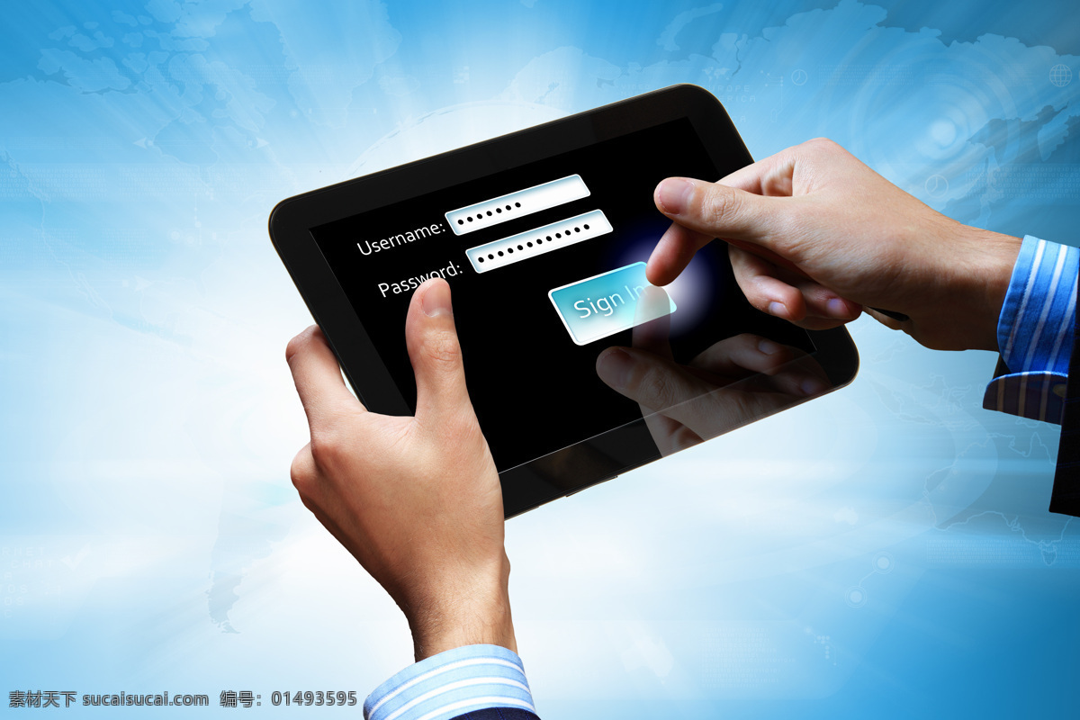 登入 账户 平板电脑 密码 现代商务 商务科技 商务金融
