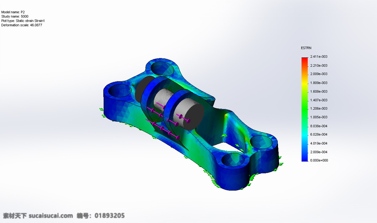 通用电气 喷气发动机 托架 3d模型素材 建筑模型