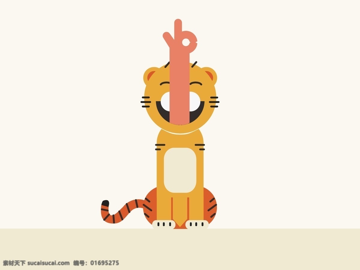 tiger 老虎 宝贝 仔仔 动画老虎 彩色 动漫动画