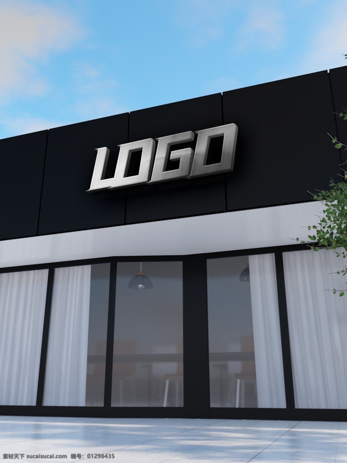 门头样机设计 logo样机 招牌实体样机 效果展示图 贴图模板 店面门头 设计牌扁 广告门头 效果图门头