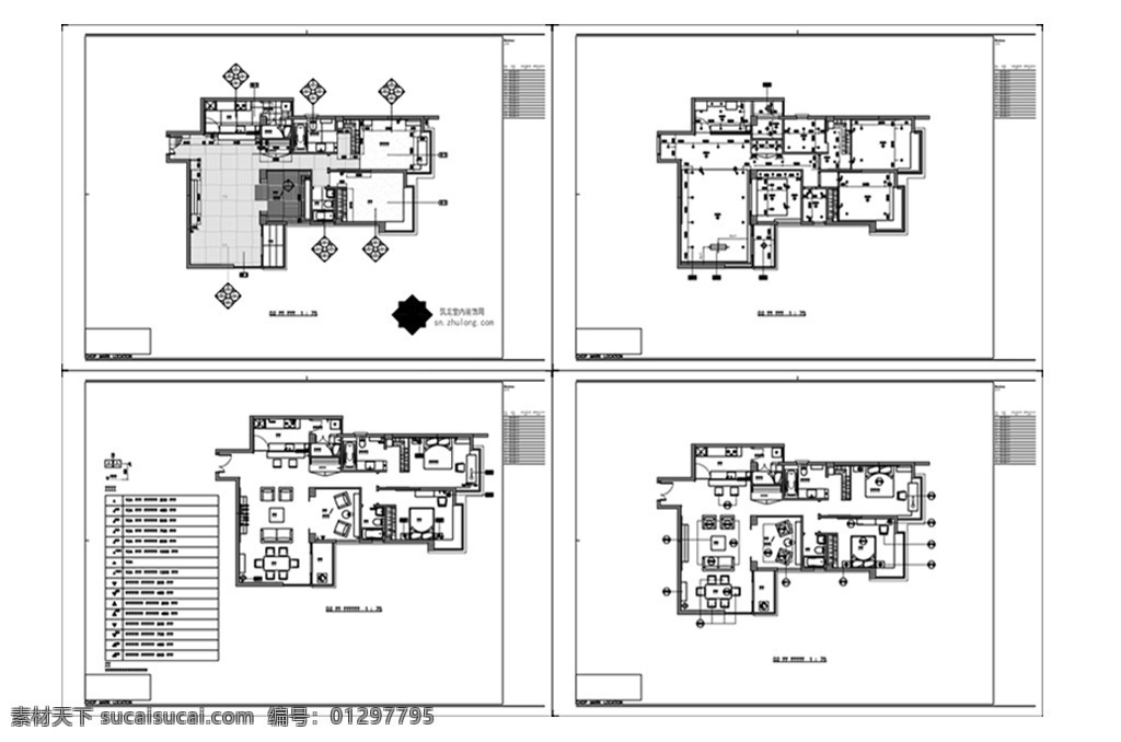 平 层 户型 欧式 家装 cad 施工图 住宅室内设计 cad施工图 室内施工图纸 住宅平面方案 平面 方案