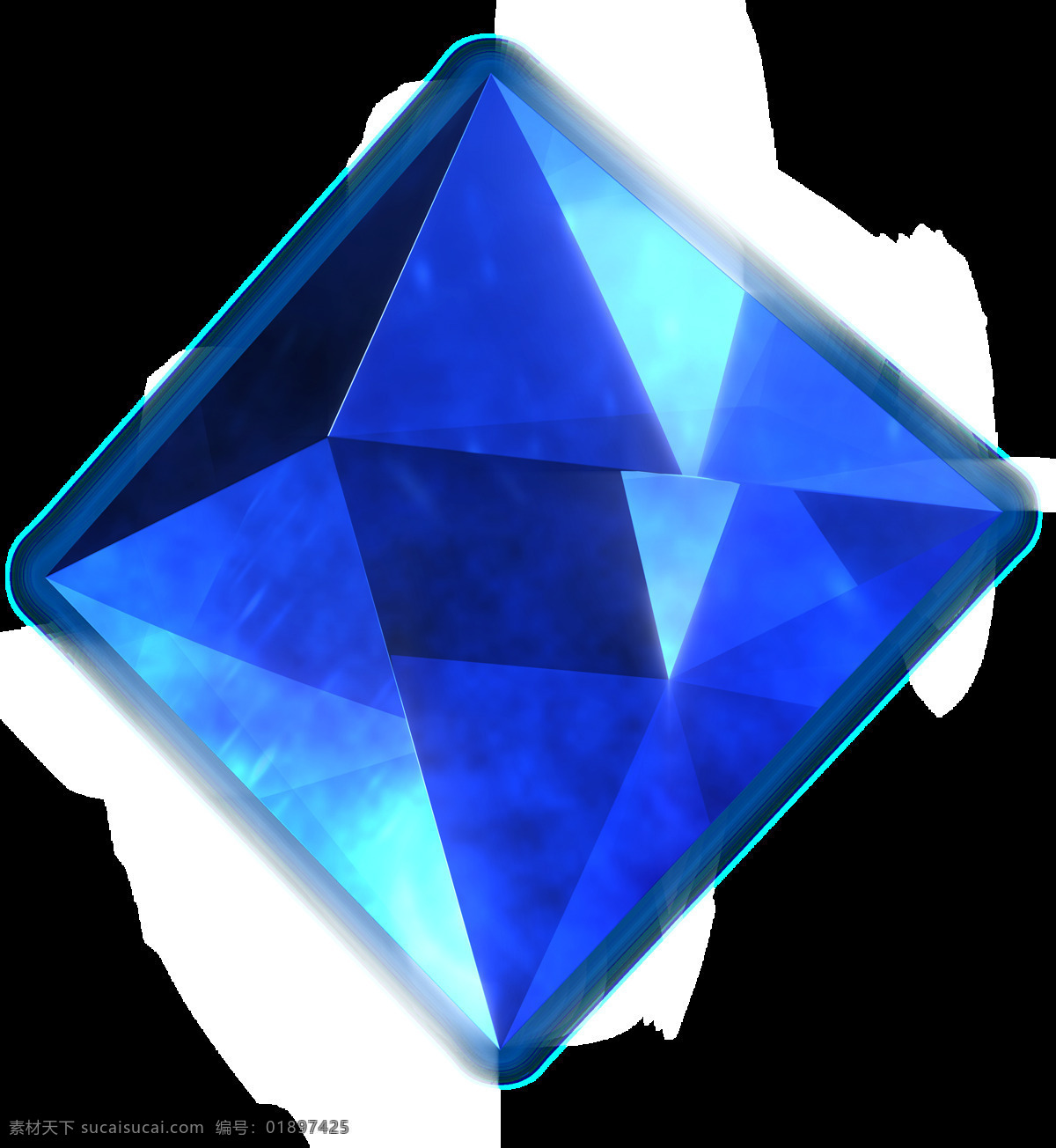 水晶宝石 水晶 蓝宝石 蓝水晶 钻石 发光 宝石 动漫动画