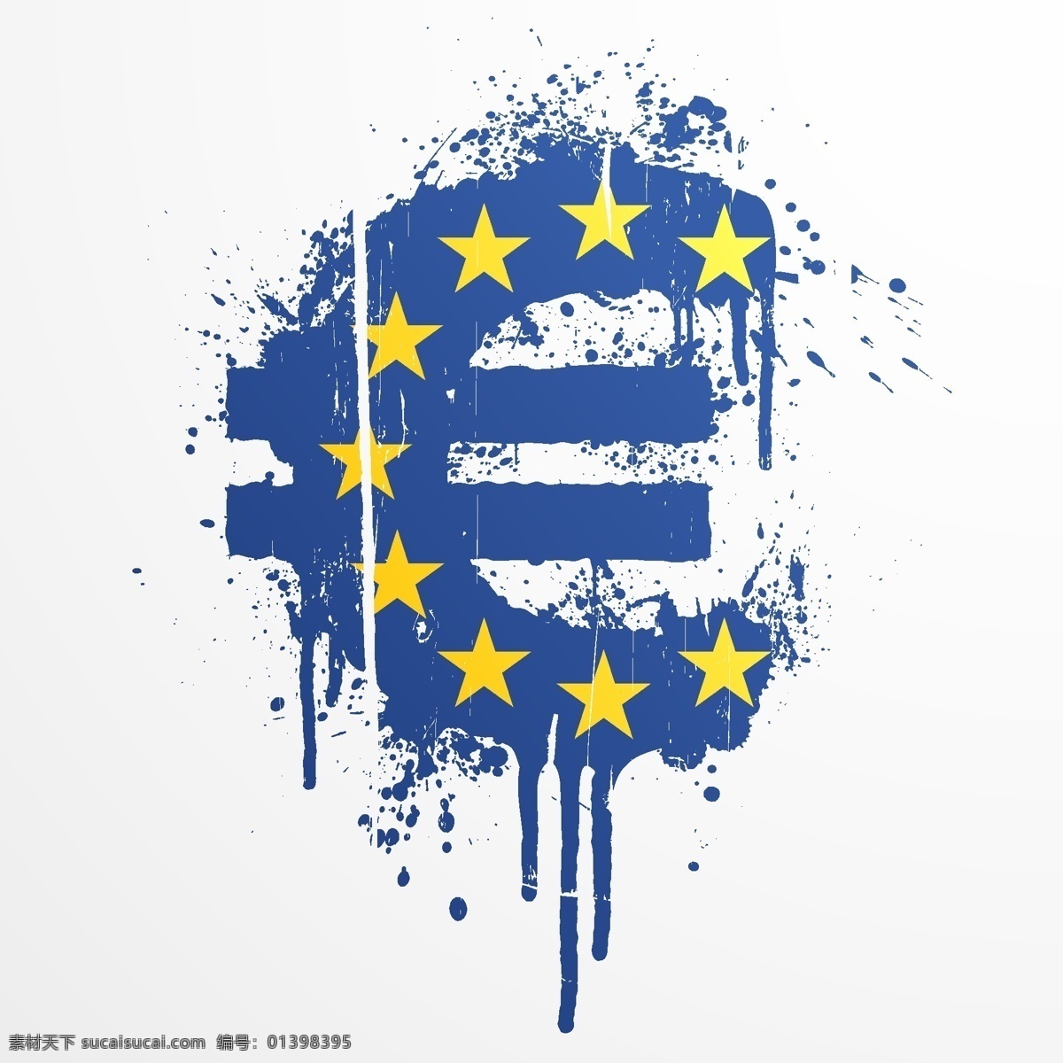 欧盟 国家 旗帜 矢量图 青色 天蓝色