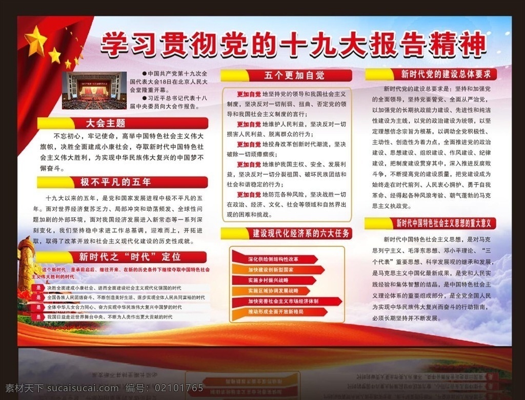 党 十 九大 报告 精神 党的十九大 报告精神 十九大精神 十九大报告 十九大 十九大大会 大会精神 十九大新时代 展板模板