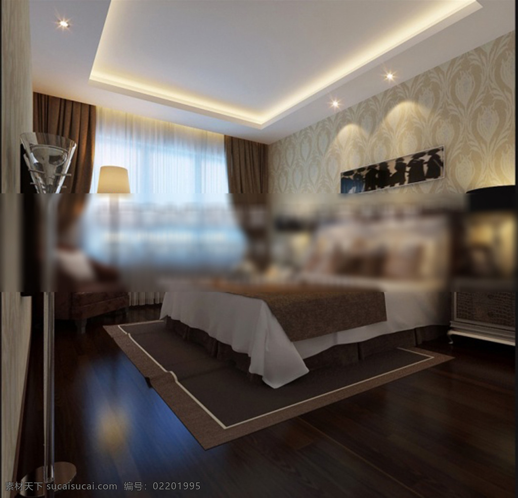 卧室 3d 模型 3d模型下载 3dmax 现代风格模型 复古风格 欧式风格 古典风格 家具家居 家具模型