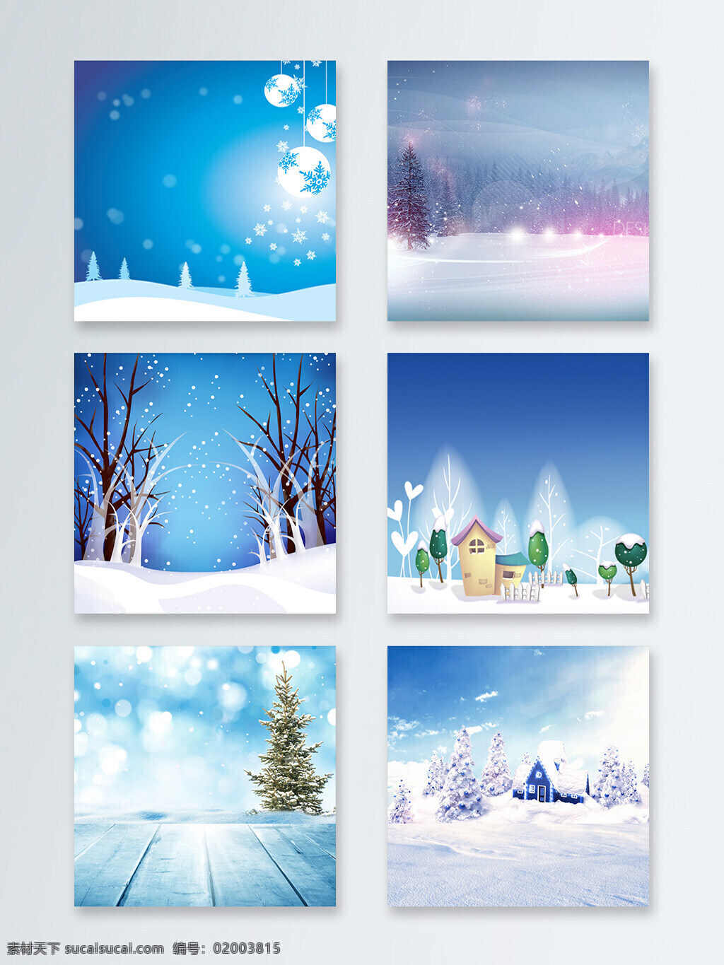 蓝色 森林 雪景 主 图 背景 主图 雪花 树木 唯美 简约 商城