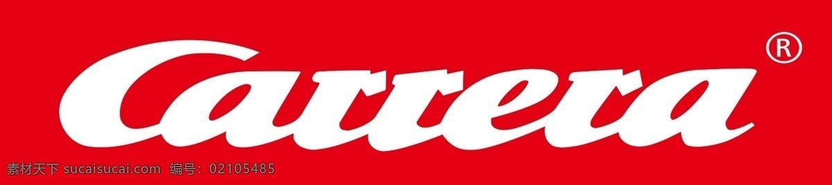卡雷拉 轨道 赛车 logo 轨道赛车 标志 红色 分层