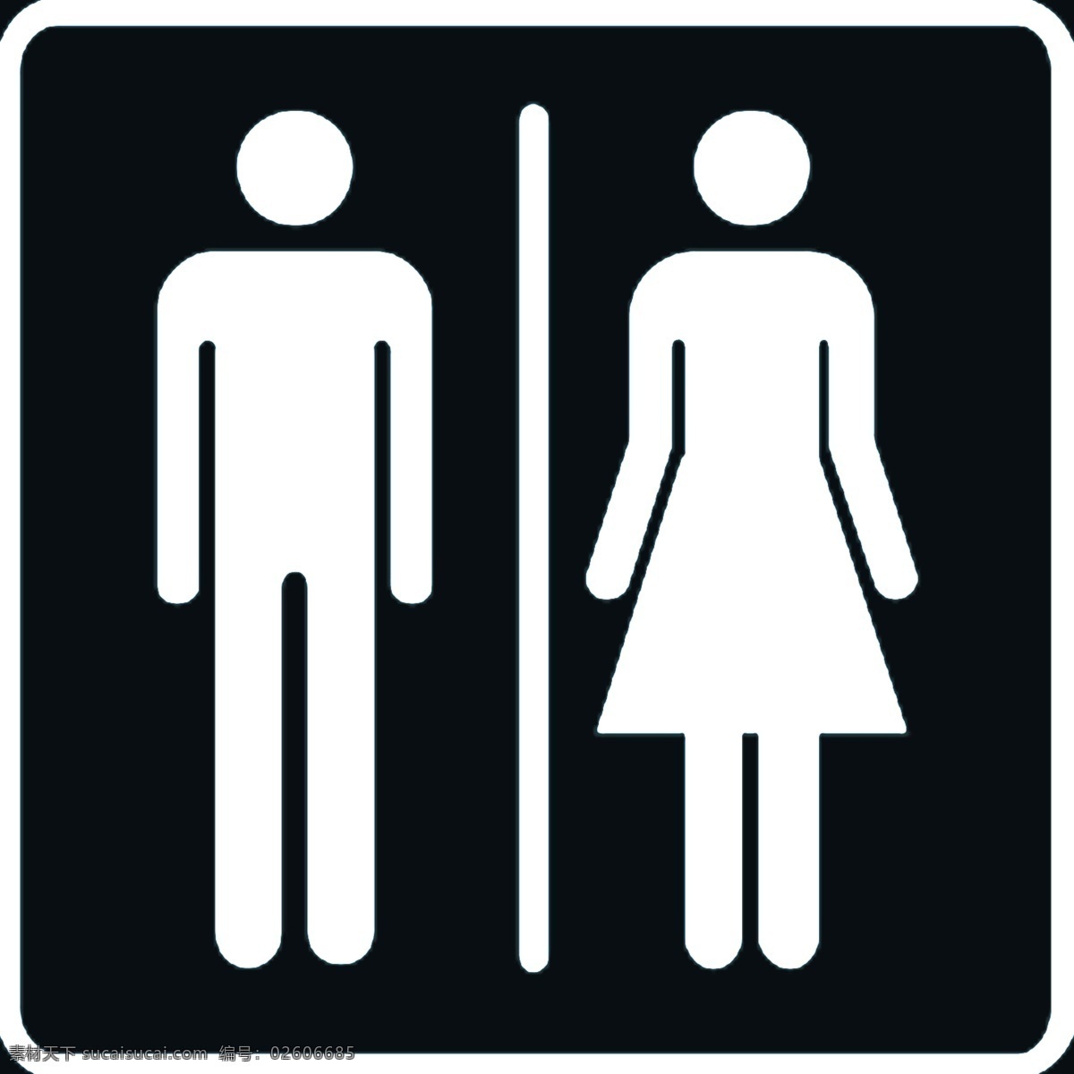 简洁 厕所 标识 标志 卫生间 功能 分层