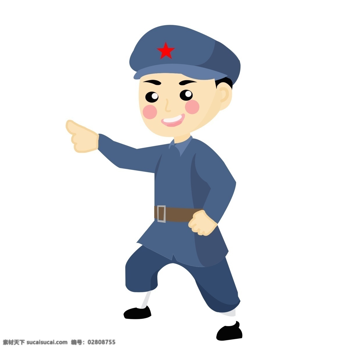扁平 红军 建党 节 建党节 矢量建党节 手绘 插画 革命 抗日军人 免扣军人形象 军人服装 创意国家节日