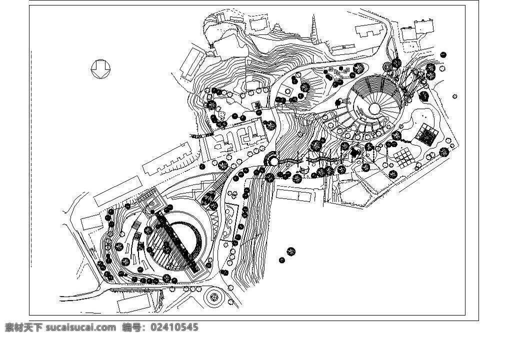 公园 景观设计 平面图 绿化 园林 cad 施工图