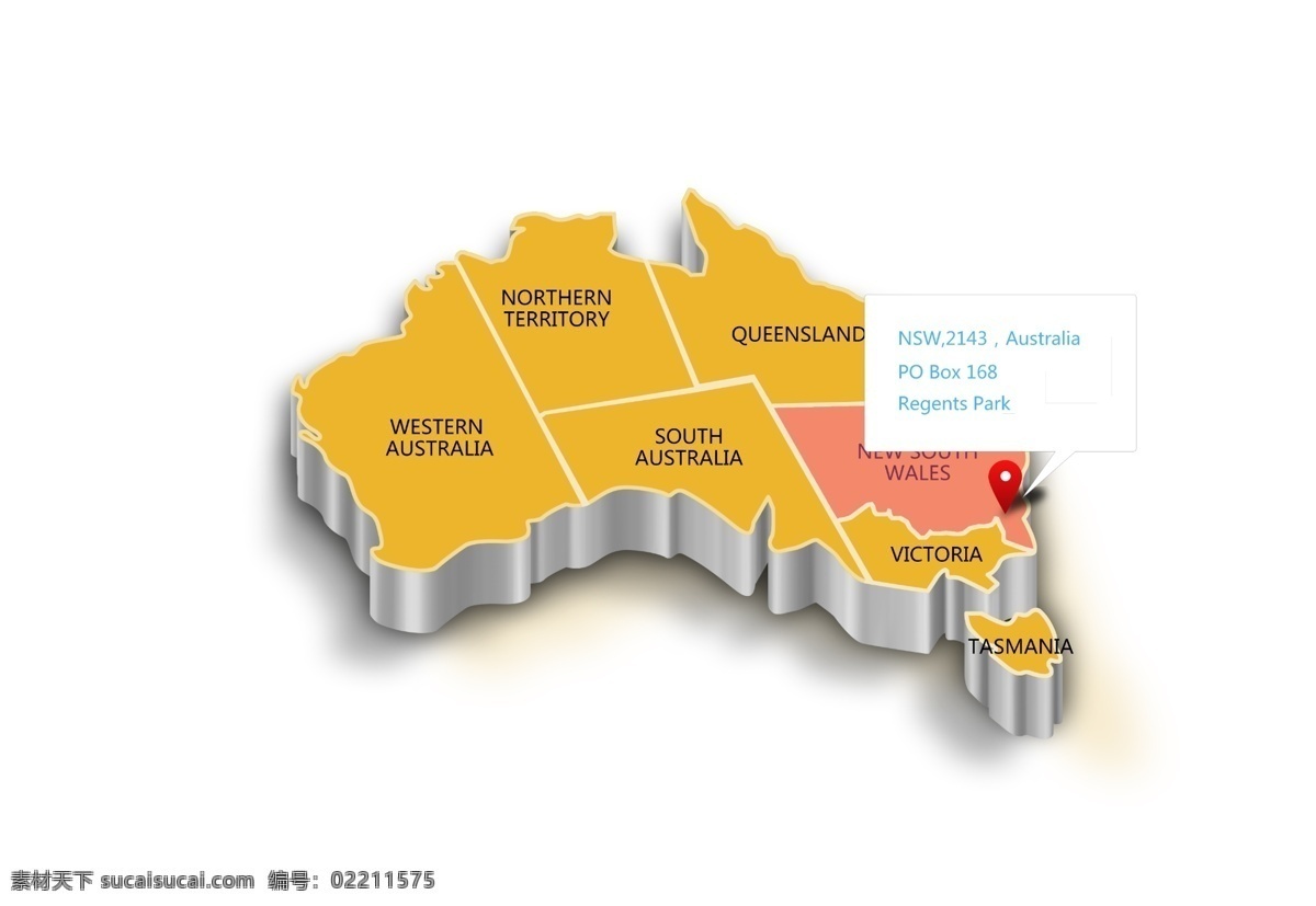 澳洲 三维 地图 3d 澳大利亚 au psd源文件