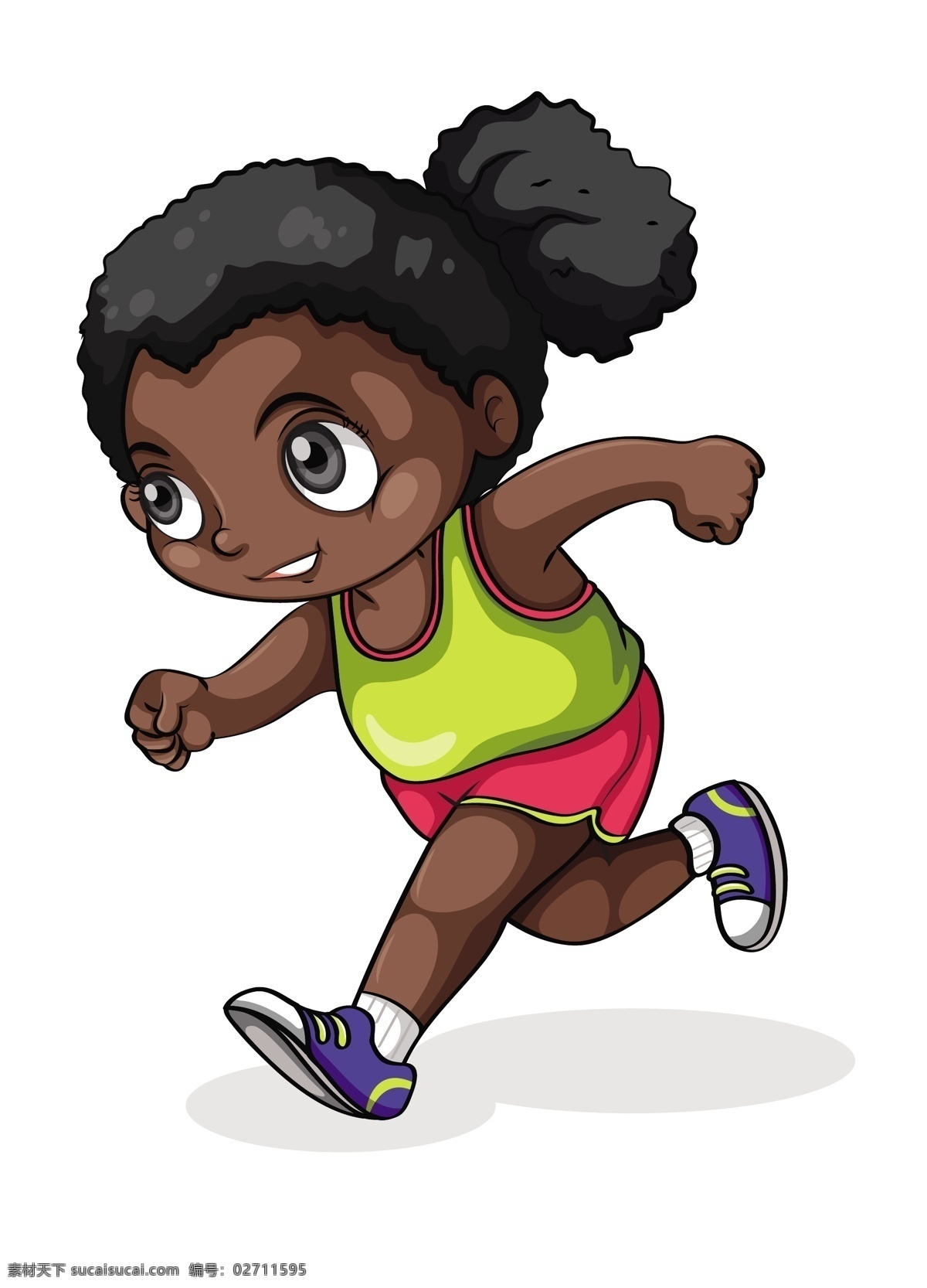 矢量 运动 跑步 可爱 的卡 通 儿童 人物 活泼孩子 快乐可爱儿童 卡通人物 漫画人物 日常生活 矢量人物 矢量素材 各种体育运动
