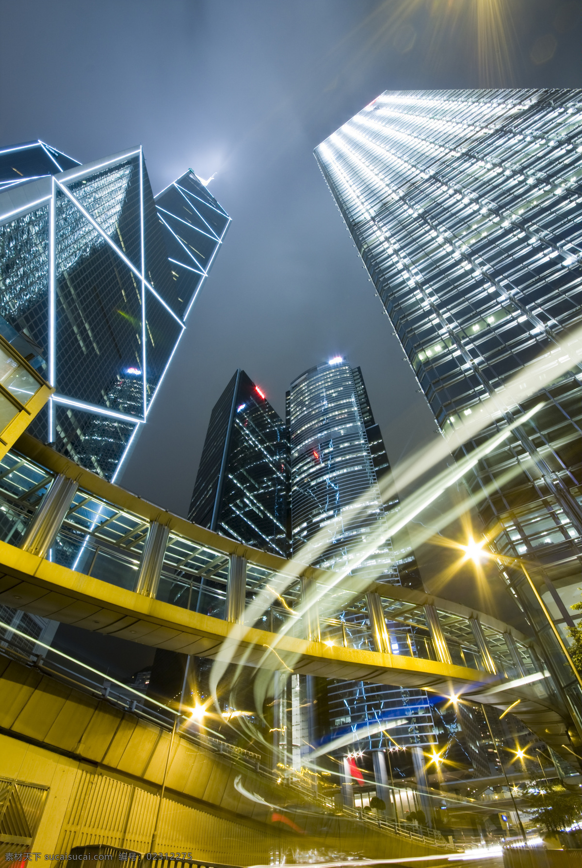 香港 高楼 建筑 灯光 建筑物 星光 夜景 夜晚 城市风光 环境家居