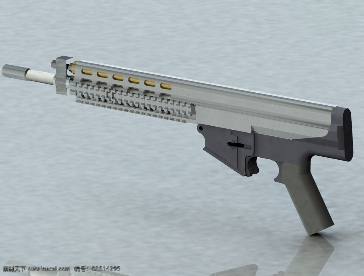 xcr 步枪 枪支 武器 3d模型素材 其他3d模型