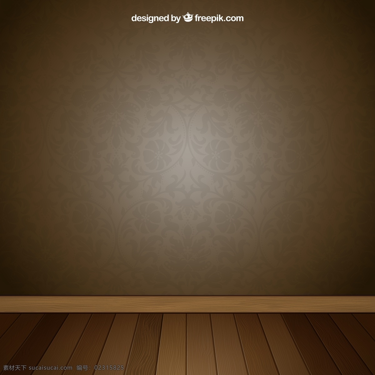 空白墙面地板 室内装饰 复古 咖啡色壁纸 地板 花纹 壁纸 木地板 墙壁 矢量图